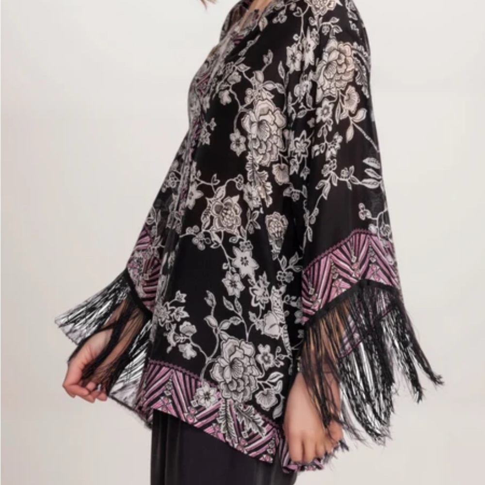 Johnny Was Edina Fringe Blouse Women's Size Small NWT